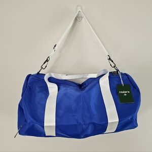 Halara Blue & White Duffle Bag / Gym bag with shoulder strap